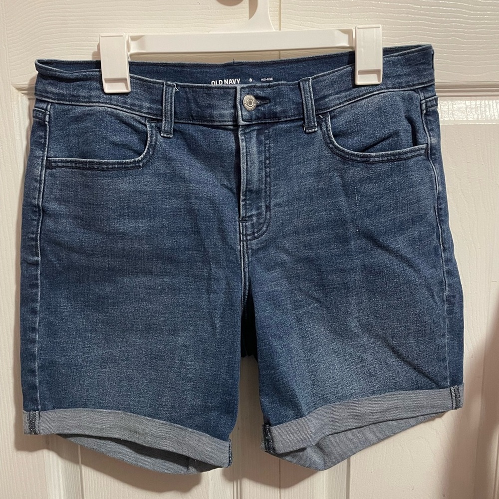 Old Navy Blue Mid-Rise Shorts